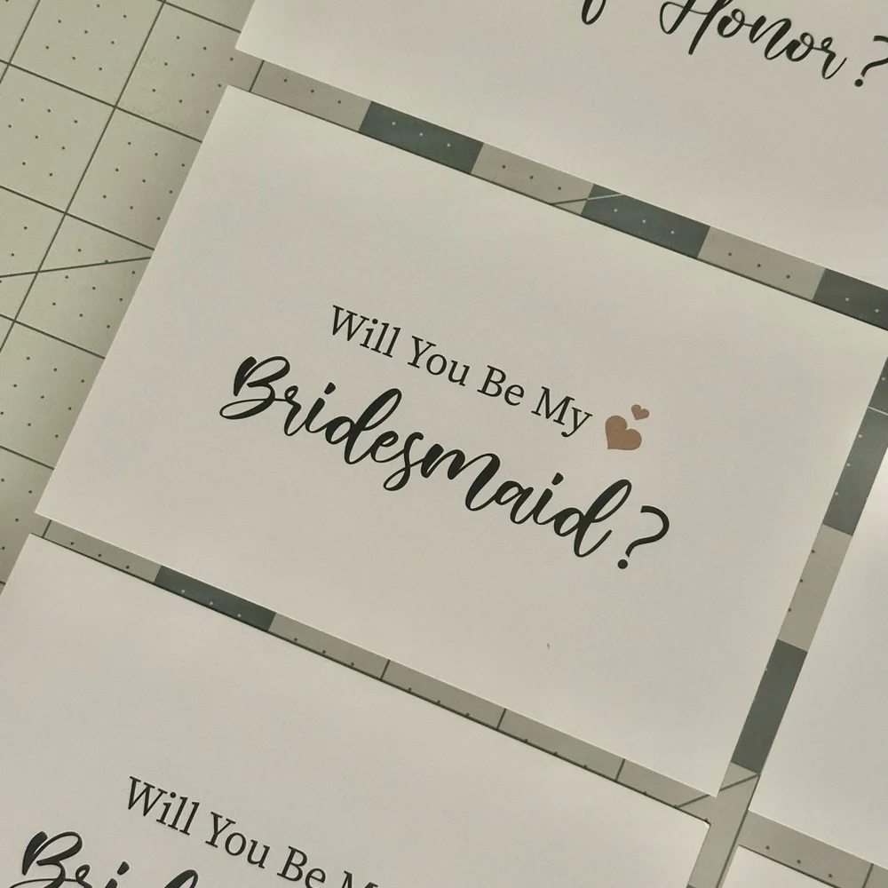 Bridesmaid and Maid of Honor Proposal Cards